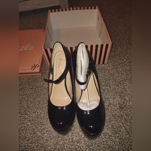 Black Platform Mary Janes